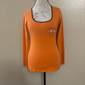 Orange Long Sleeve Top